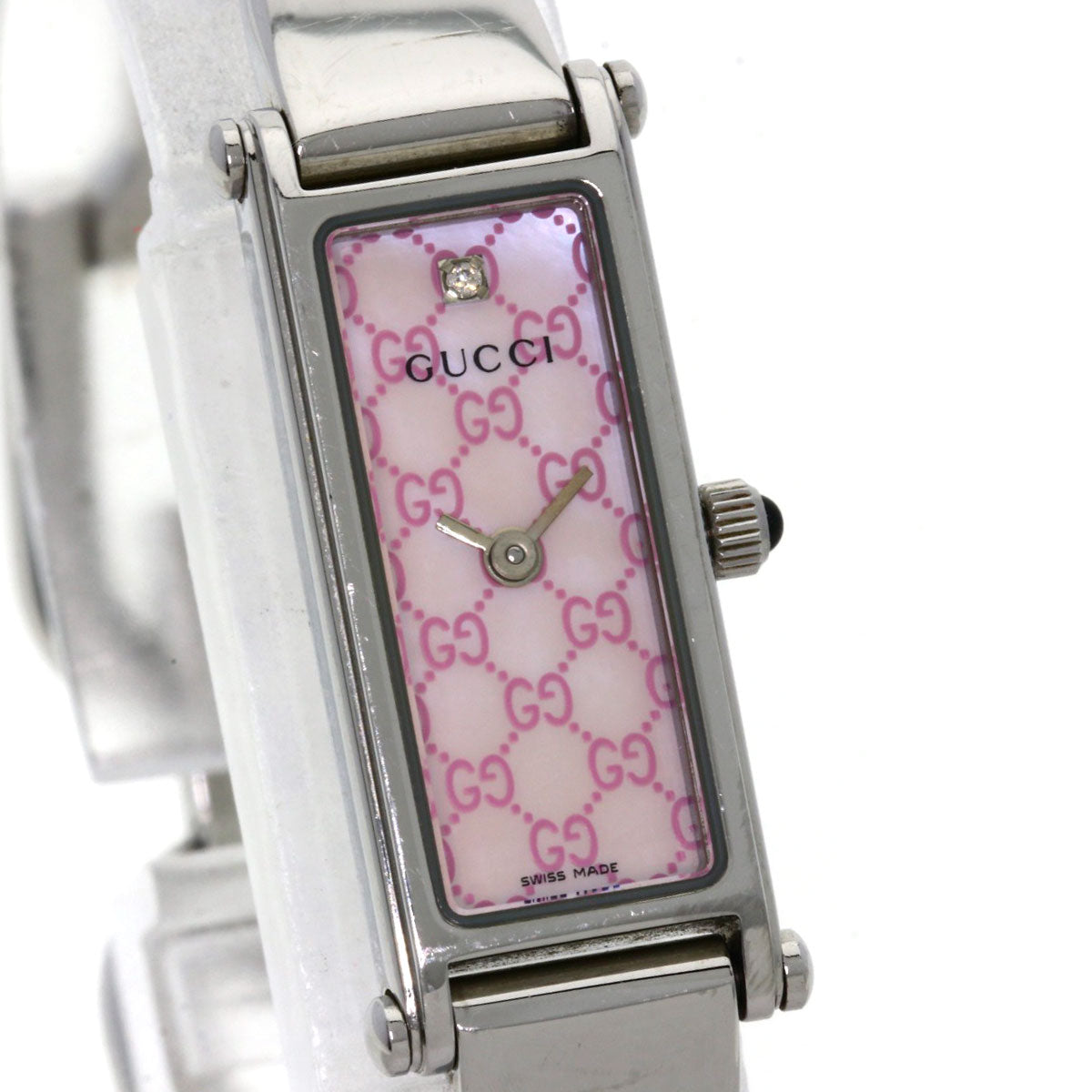 GUCCI Square face Watches 1500L Stainless Steel/Stainless Steel Ladies