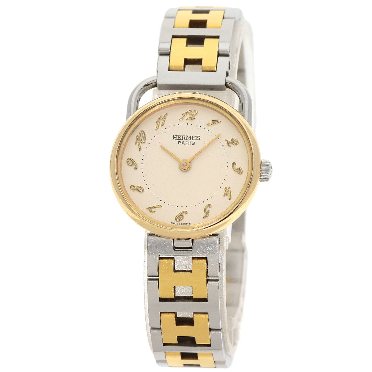 HERMES Arceau Watches Stainless Steel/SSxGP Ladies