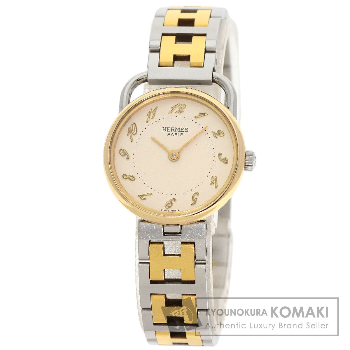 HERMES Arceau Watches Stainless Steel/SSxGP Ladies