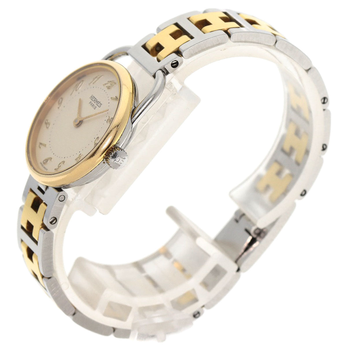 HERMES Arceau Watches Stainless Steel/SSxGP Ladies