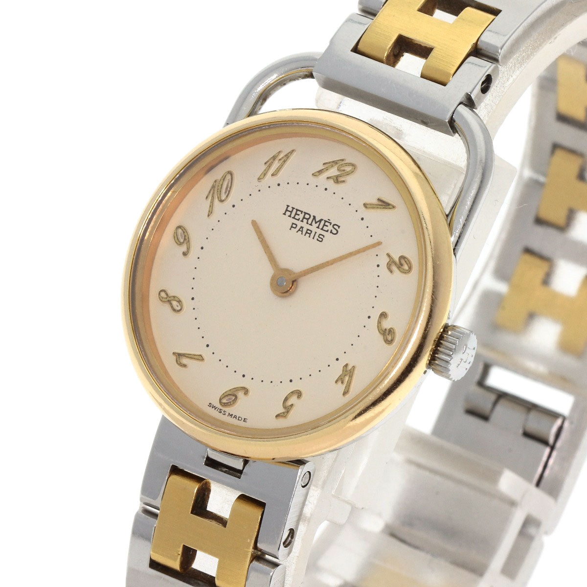 HERMES Arceau Watches Stainless Steel/SSxGP Ladies