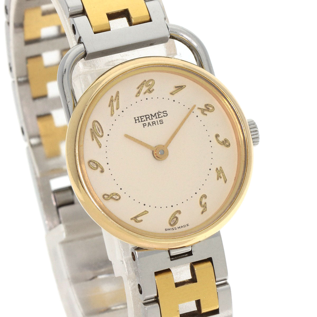 HERMES Arceau Watches Stainless Steel/SSxGP Ladies