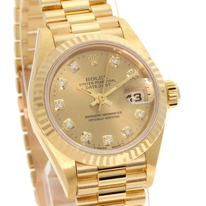 ROLEX DATEJUST 10P Diamond Watches 69178G K18 Yellow Gold/18K Yellow Gold Ladies