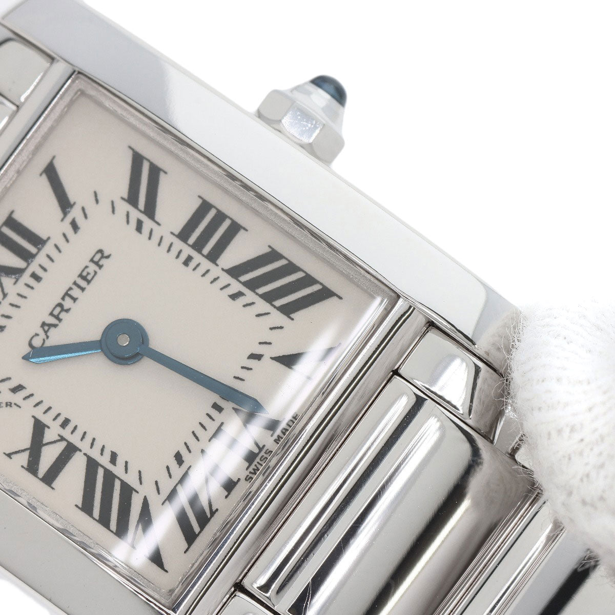 CARTIER Tank francaise SM Watches W50012S3 K18 White Gold/K18 White Gold Ladies