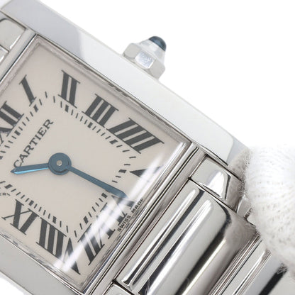 CARTIER Tank francaise SM Watches W50012S3 K18 White Gold/K18 White Gold Ladies