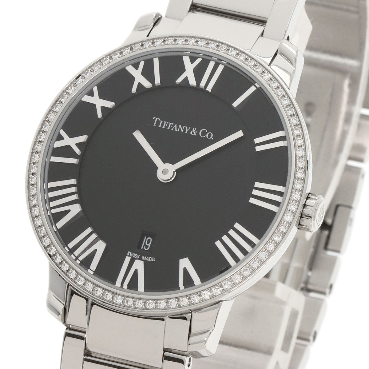 TIFFANY&Co. Atlas Dome Bezel Diamond Watches  Stainless Steel/Stainless Steel Ladies