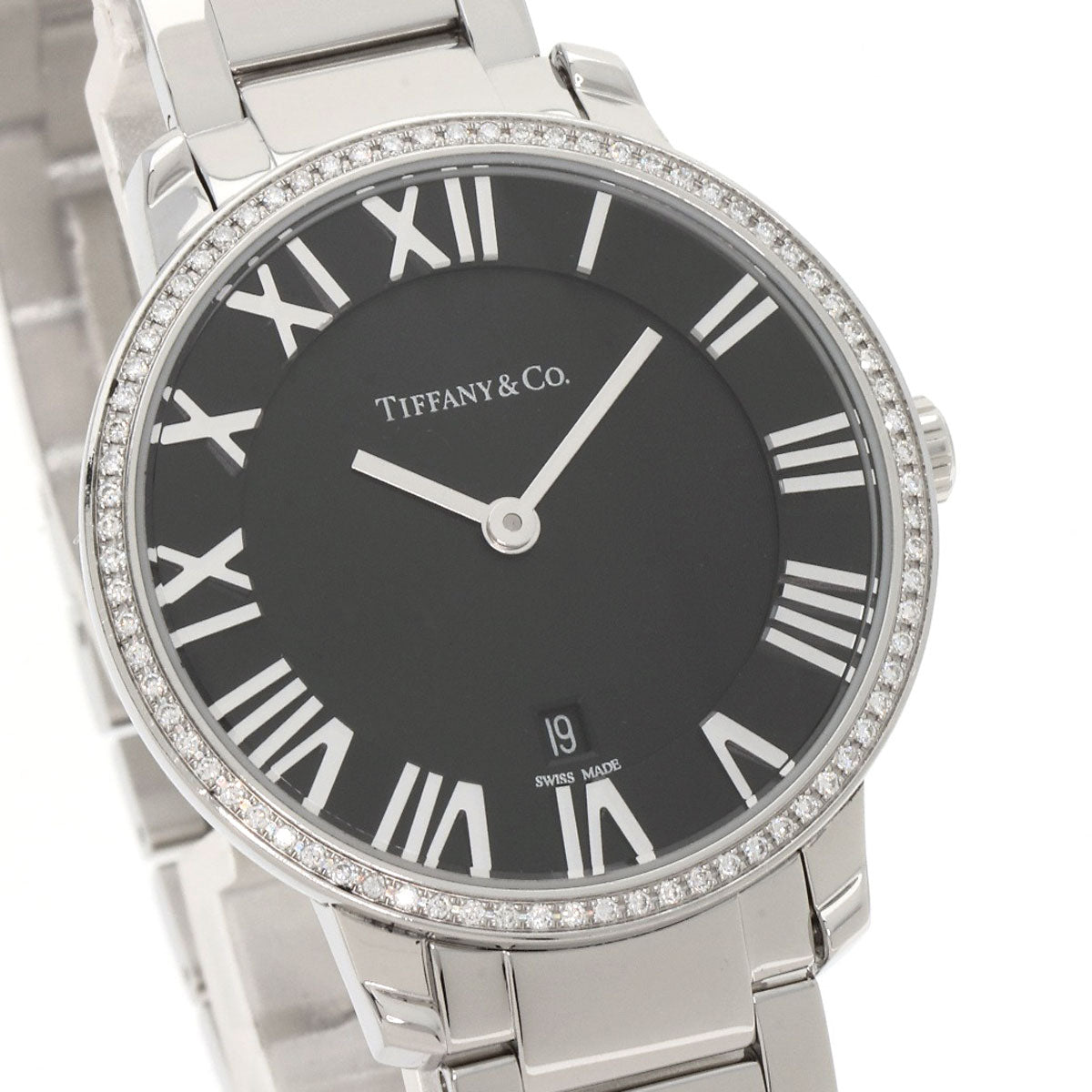 TIFFANY&Co. Atlas Dome Bezel Diamond Watches Stainless Steel/Stainless Steel Ladies
