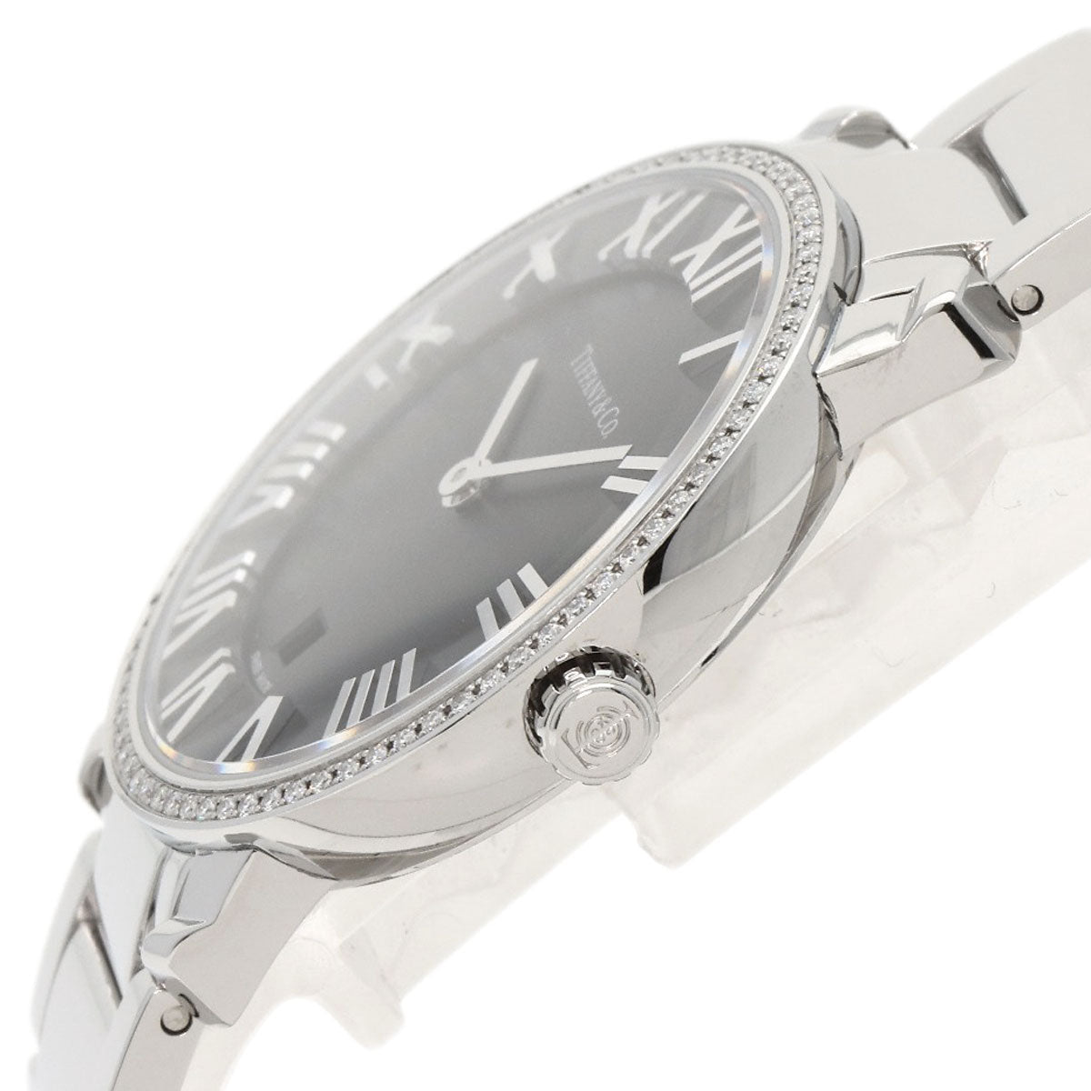 TIFFANY&Co. Atlas Dome Bezel Diamond Watches Stainless Steel/Stainless Steel Ladies