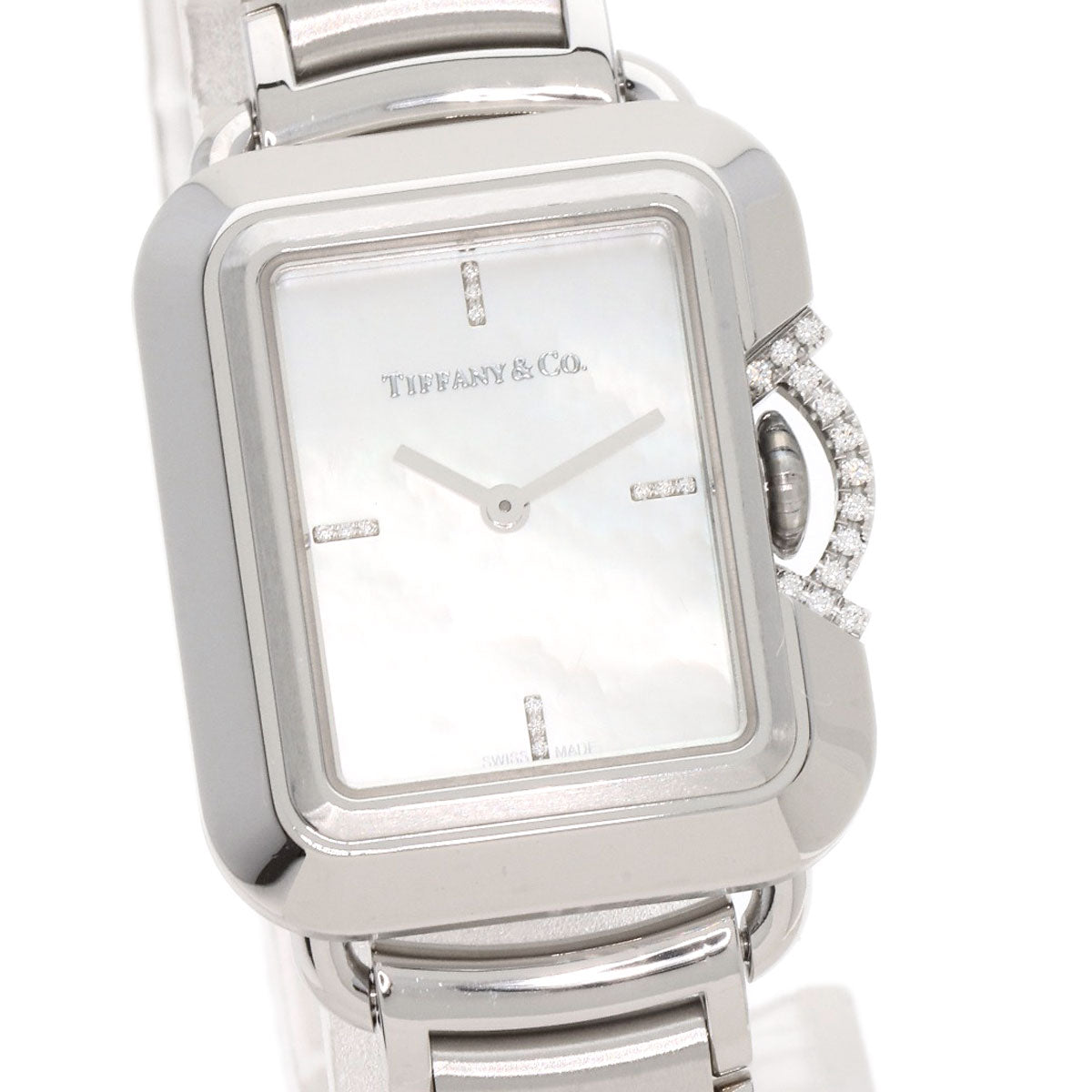 TIFFANY&Co. T Rectangle Limited to 375 pieces Watches 69546161 Stainless Steel/Stainless Steel Ladies