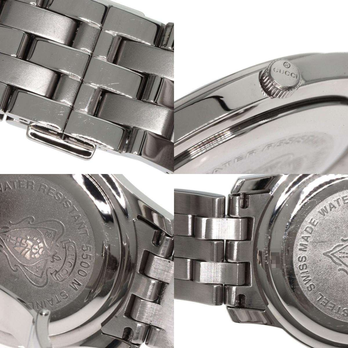 GUCCI Round face Watches 5500M Stainless Steel/Stainless Steel mens