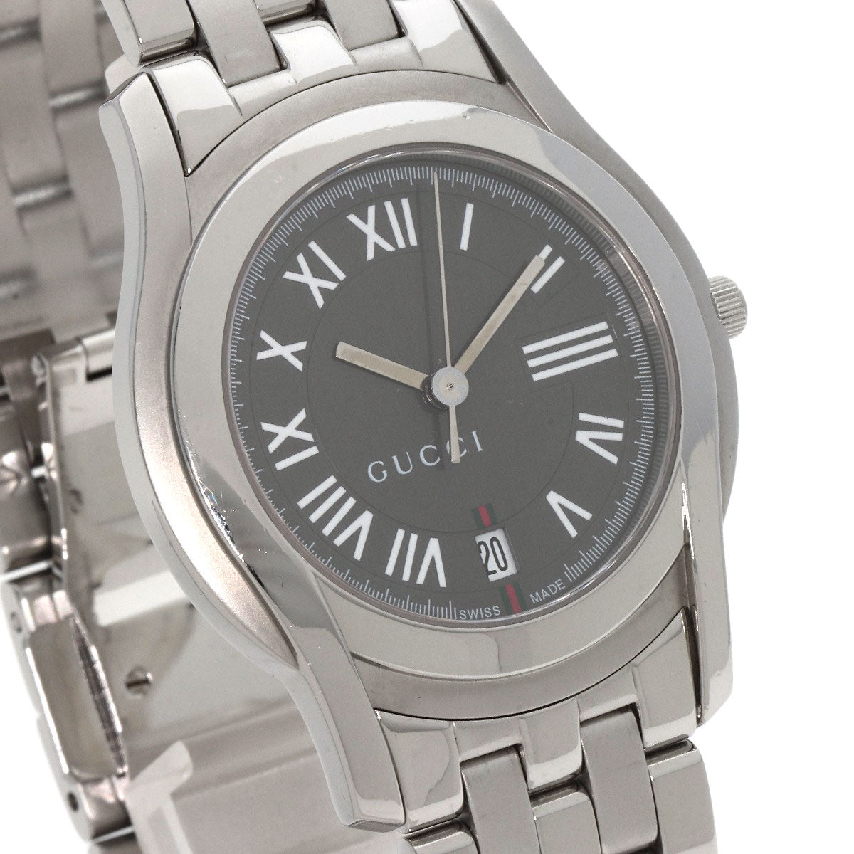 GUCCI Round face Watches 5500M Stainless Steel/Stainless Steel mens