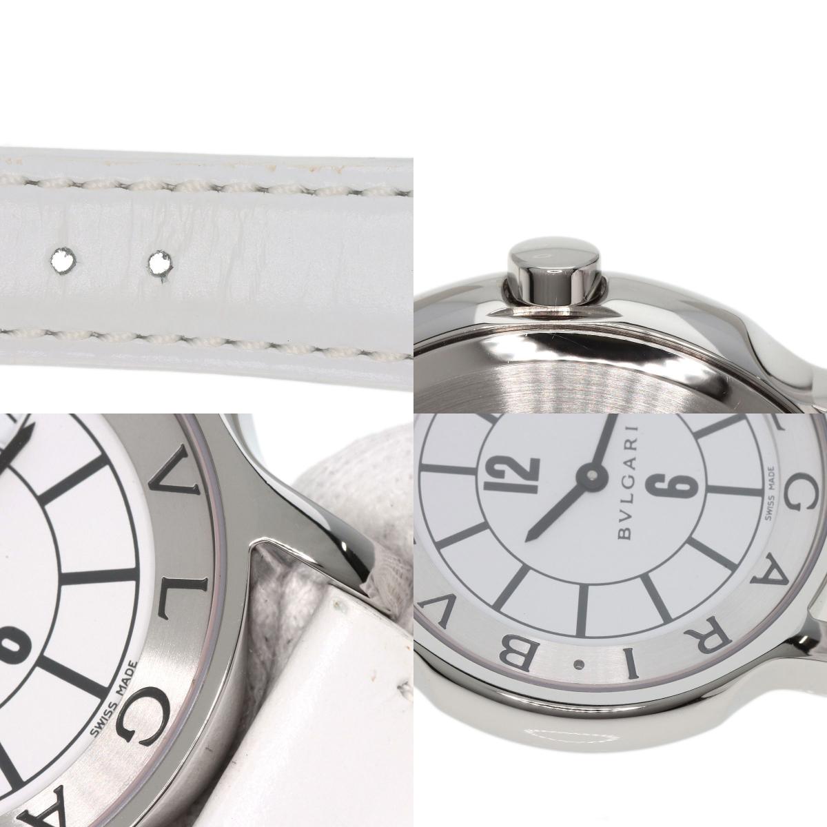 BVLGARI Solo tempo Watches ST35S Stainless Steel/Leather mens