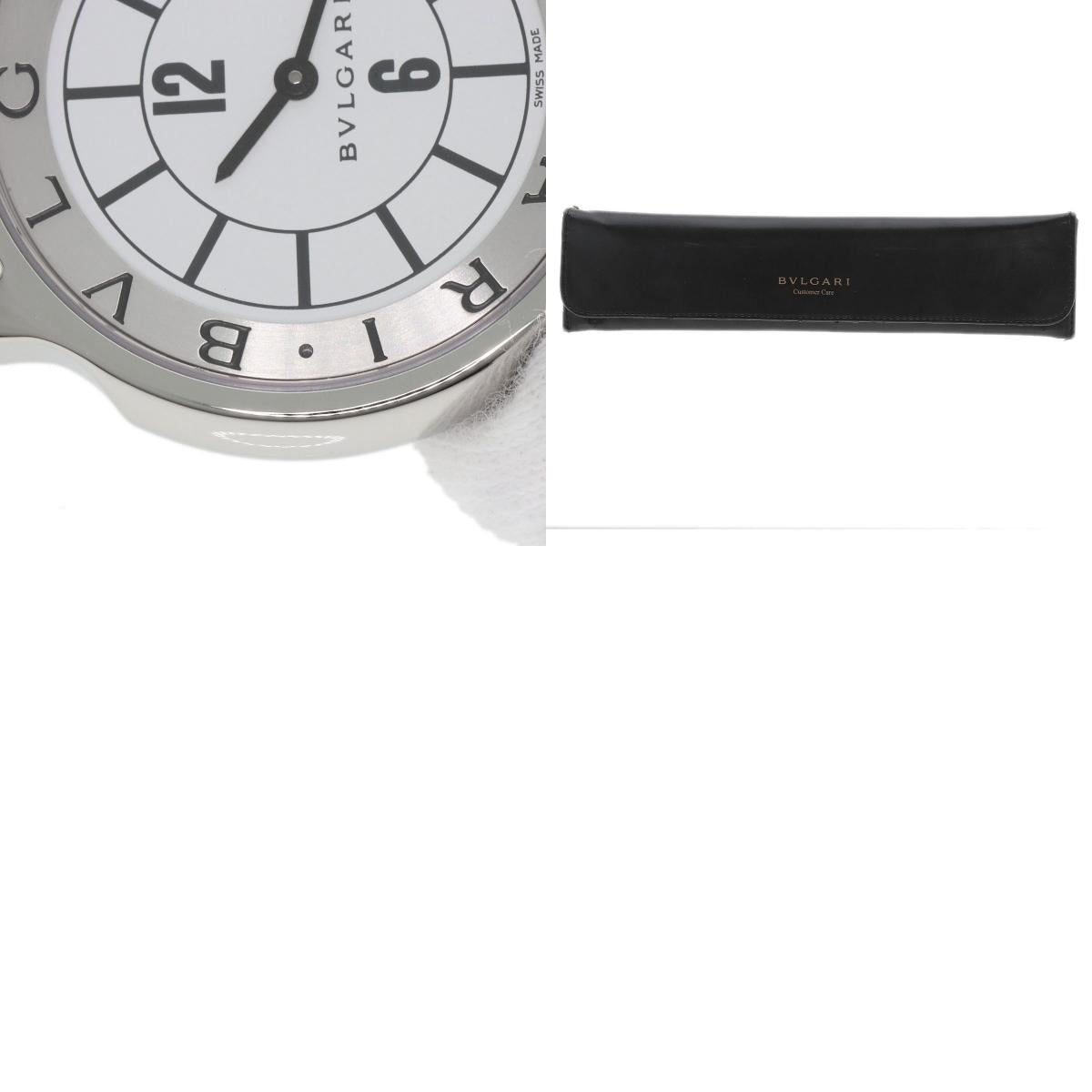 BVLGARI Solo tempo Watches ST35S Stainless Steel/Leather mens