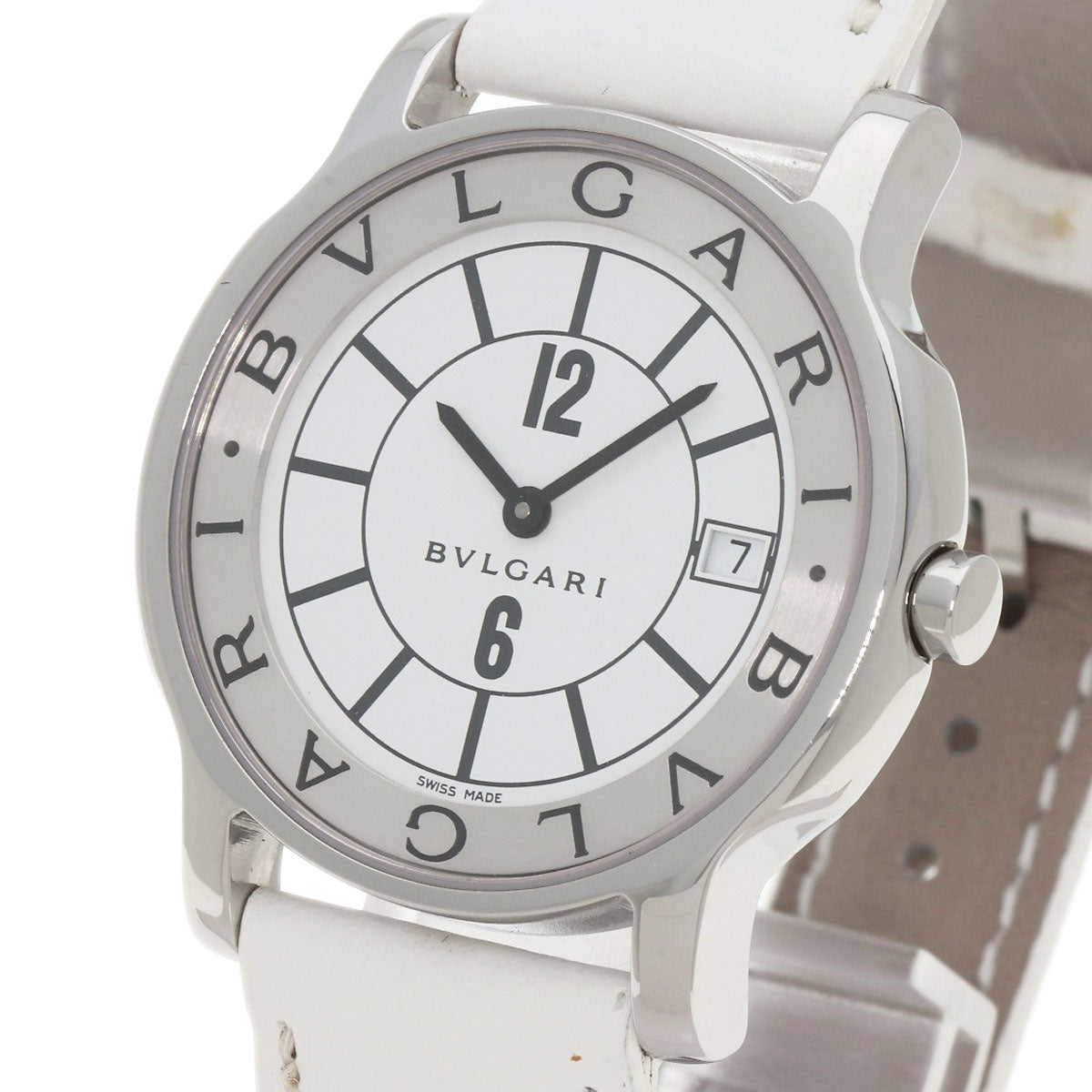 BVLGARI Solo tempo Watches ST35S Stainless Steel/Leather mens