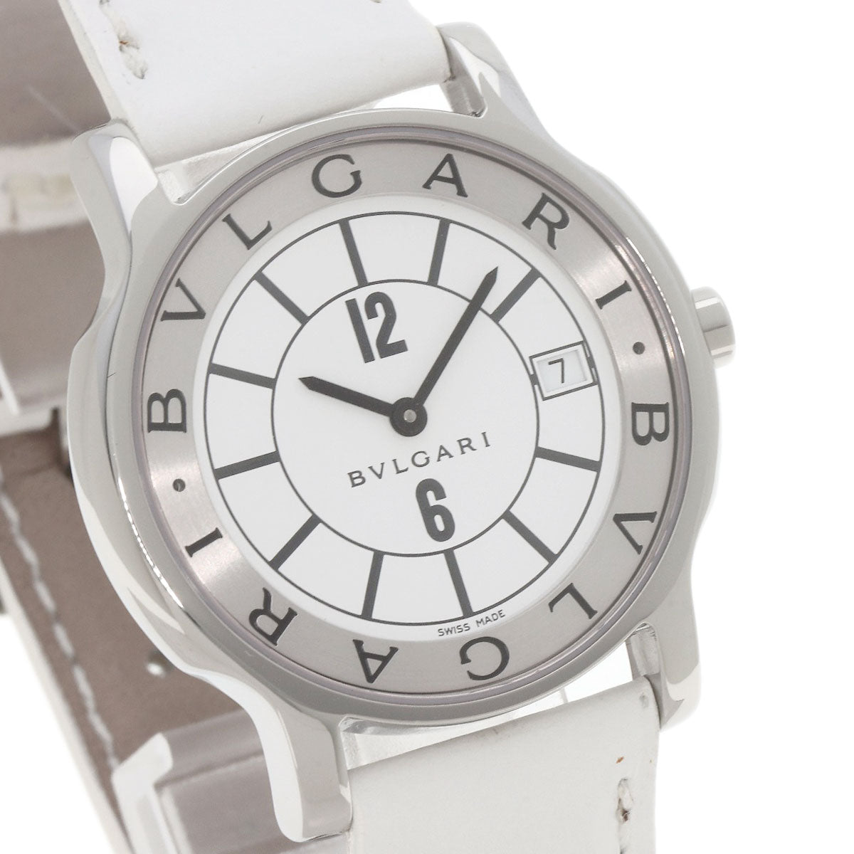 BVLGARI Solo tempo Watches ST35S Stainless Steel/Leather mens