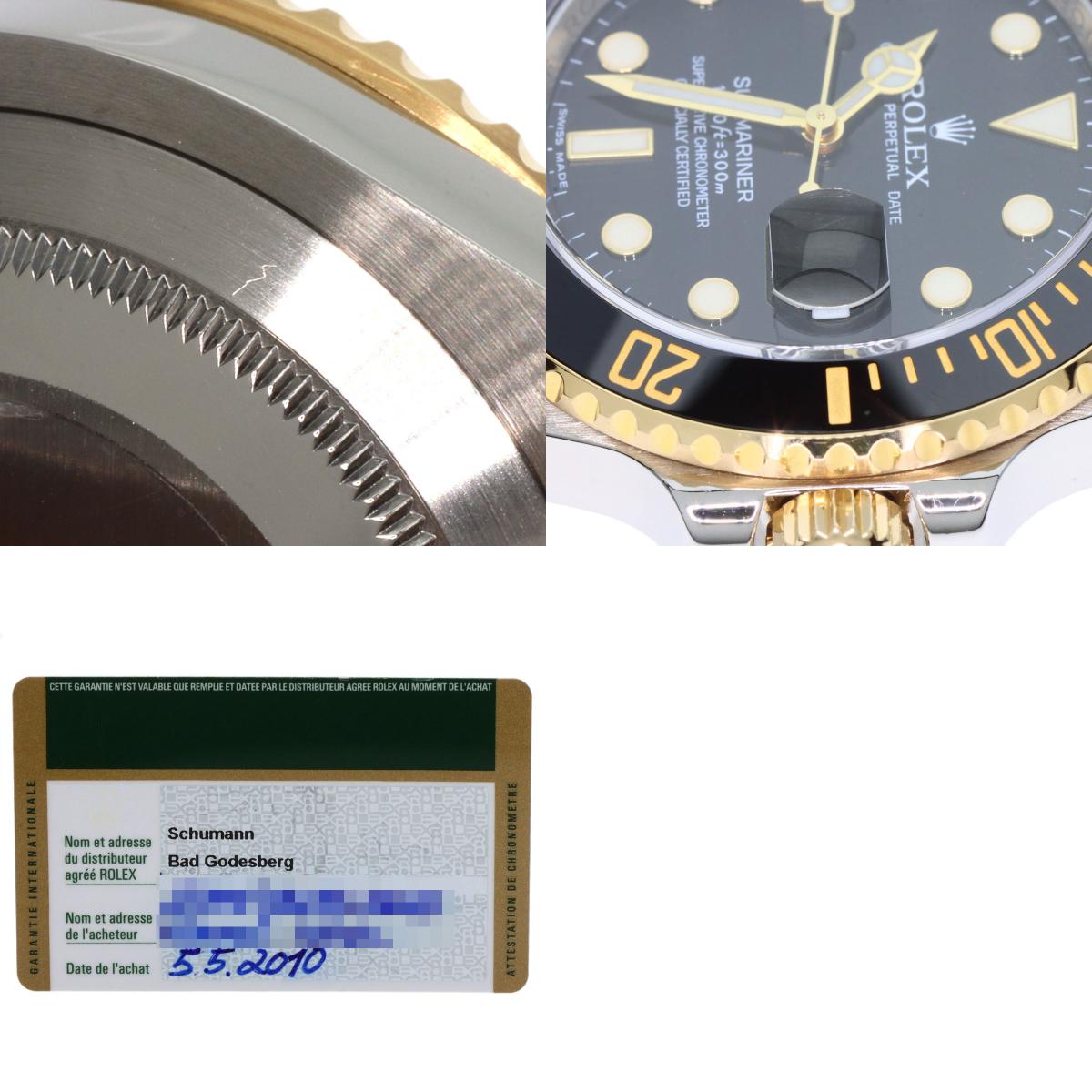 ROLEX Submarina Date Watches 116613LN Stainless Steel/SSxK18YG mens