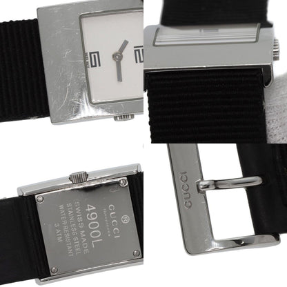 GUCCI Square face Watches 4900L Stainless Steel/Leather Ladies