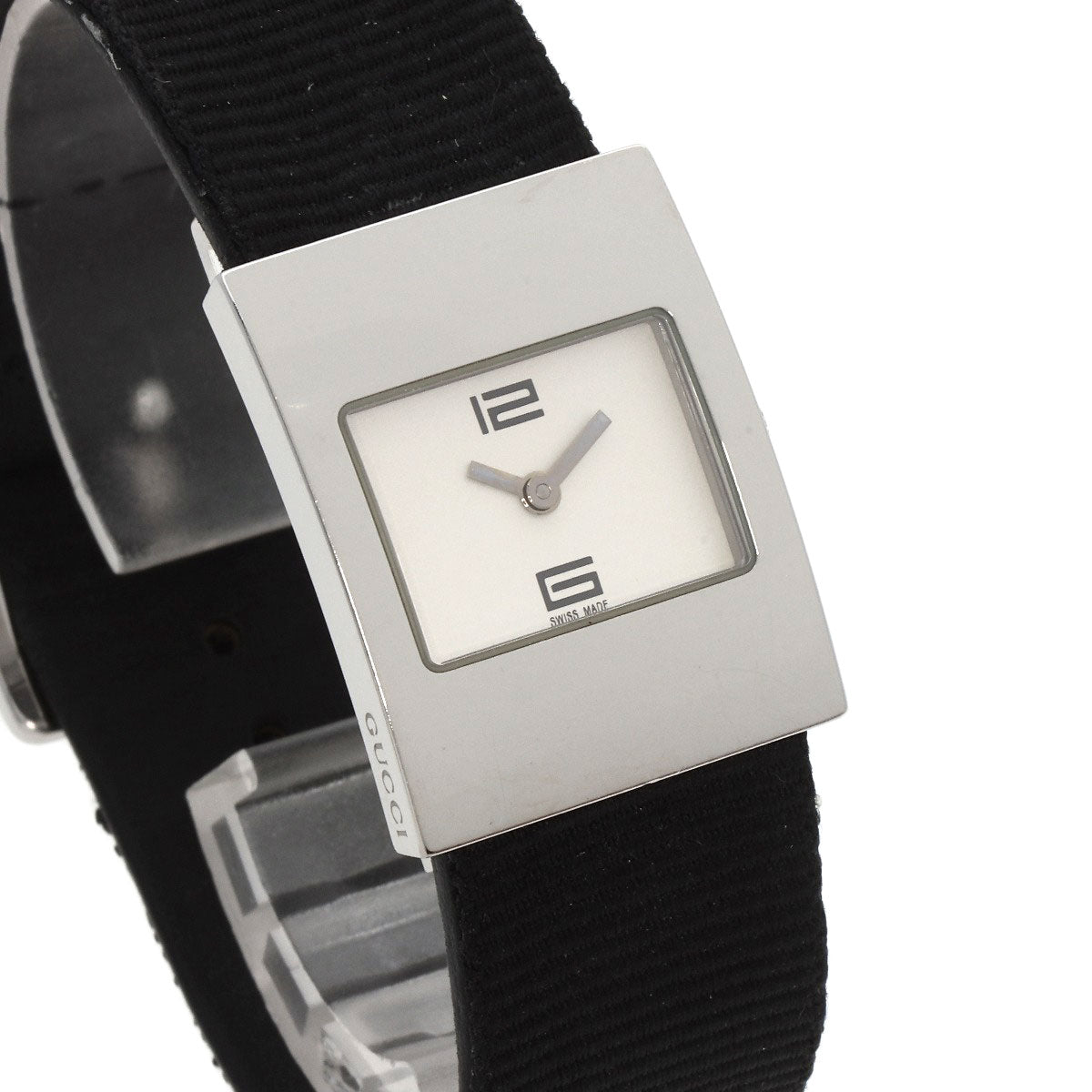 GUCCI Square face Watches 4900L Stainless Steel/Leather Ladies