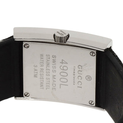 GUCCI Square face Watches 4900L Stainless Steel/Leather Ladies