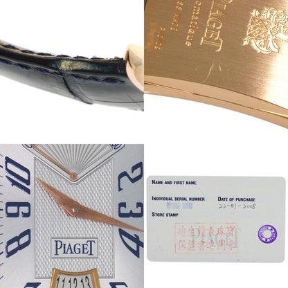 PIAGET Emperor Date Retrograde Watches P10109　 K18 Pink Gold/Leather mens