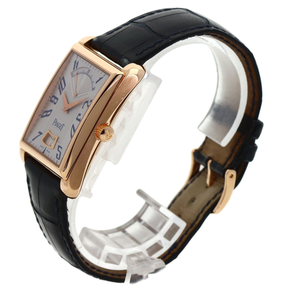 PIAGET Emperor Date Retrograde Watches P10109　 K18 Pink Gold/Leather mens