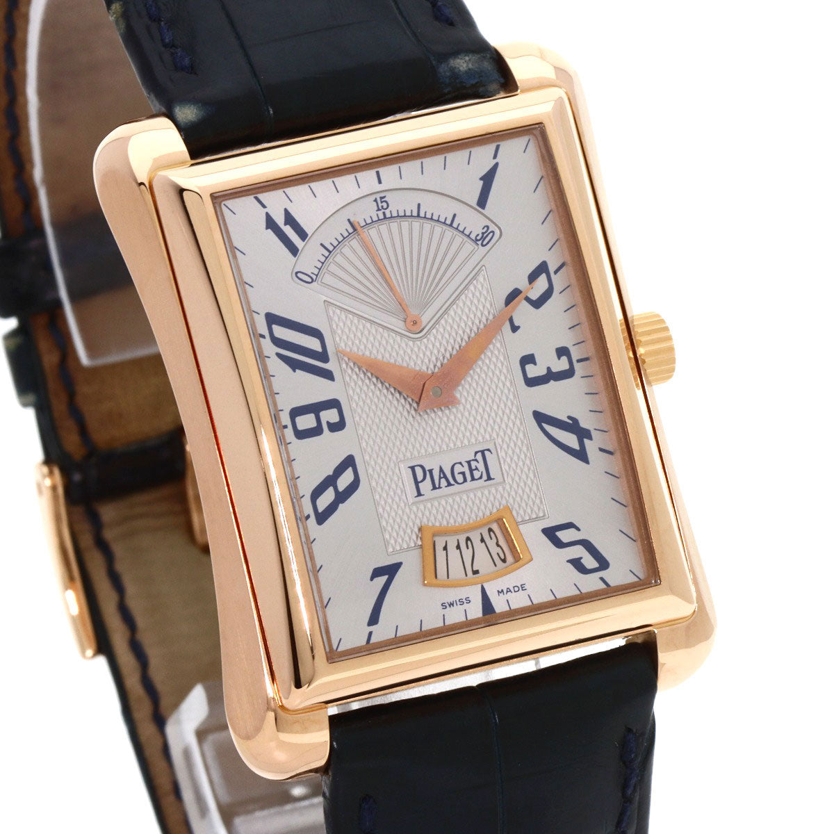 PIAGET Emperor Date Retrograde Watches P10109　 K18 Pink Gold/Leather mens