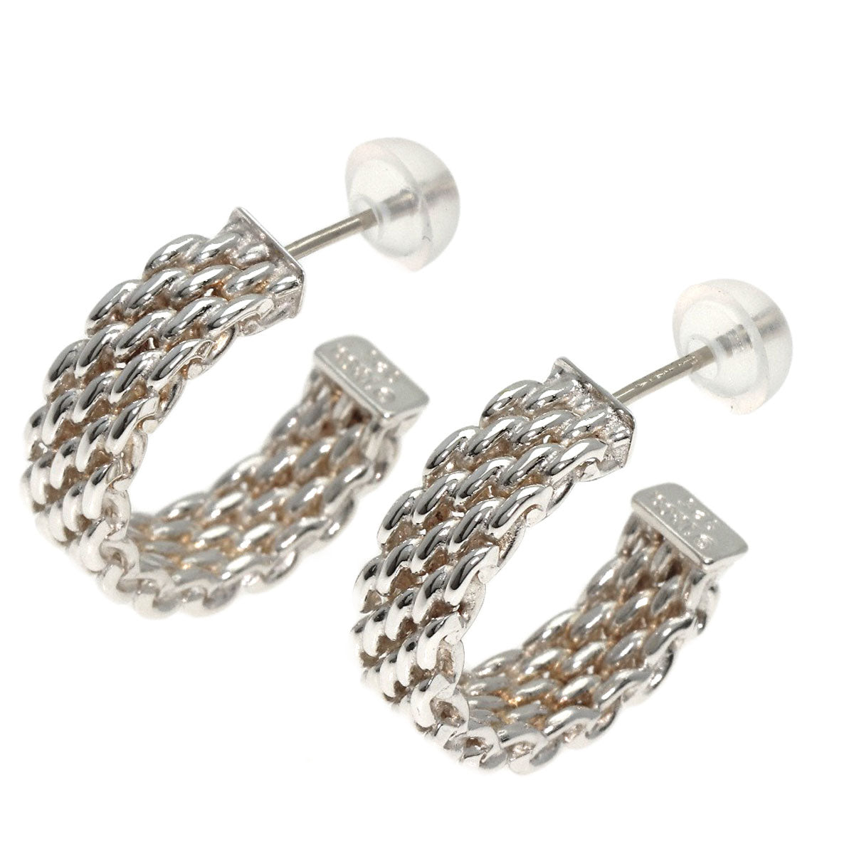 TIFFANY&Co.   earring Somerset mesh hoops Silver Ladies