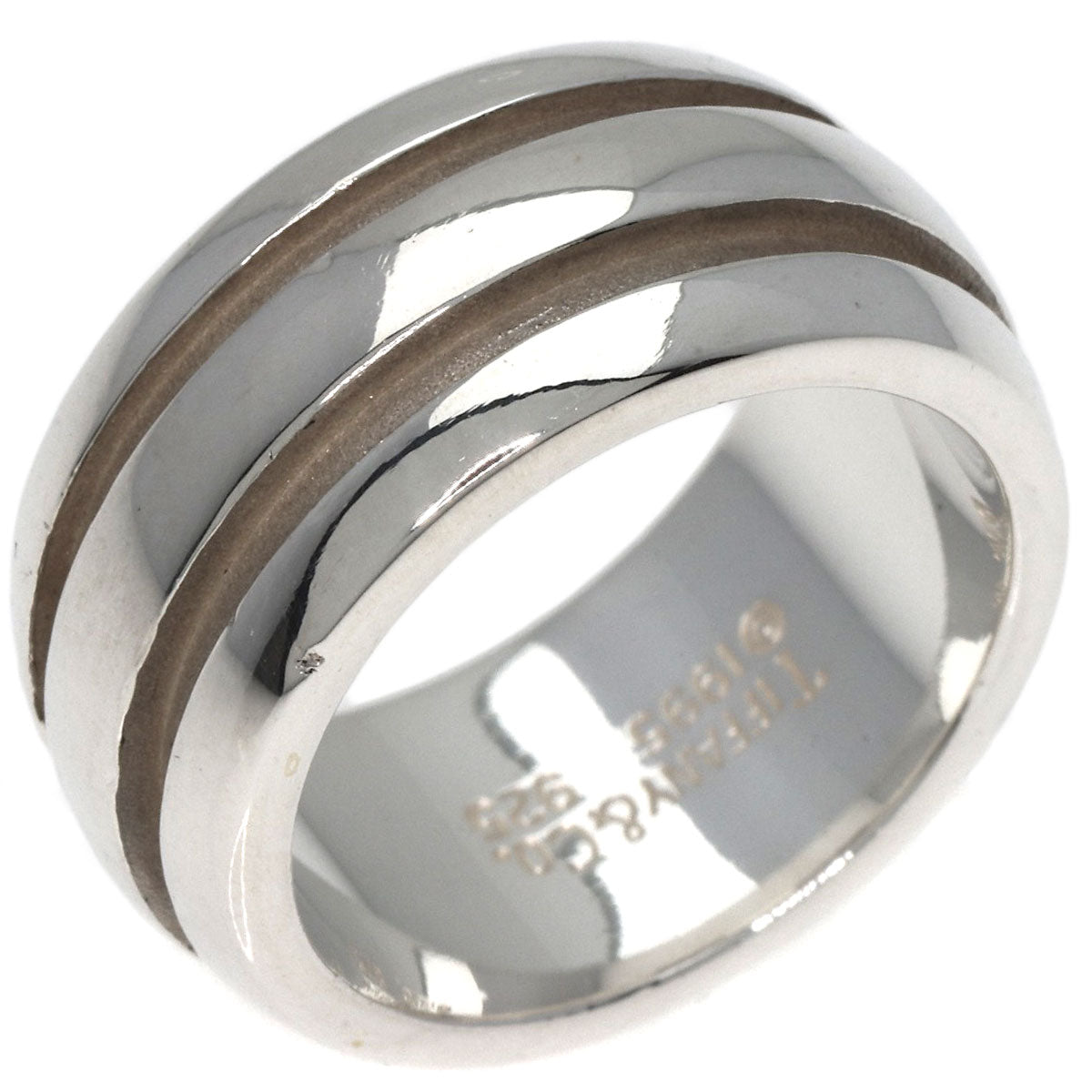 TIFFANY&Co.   Ring Grooved Silver Ladies