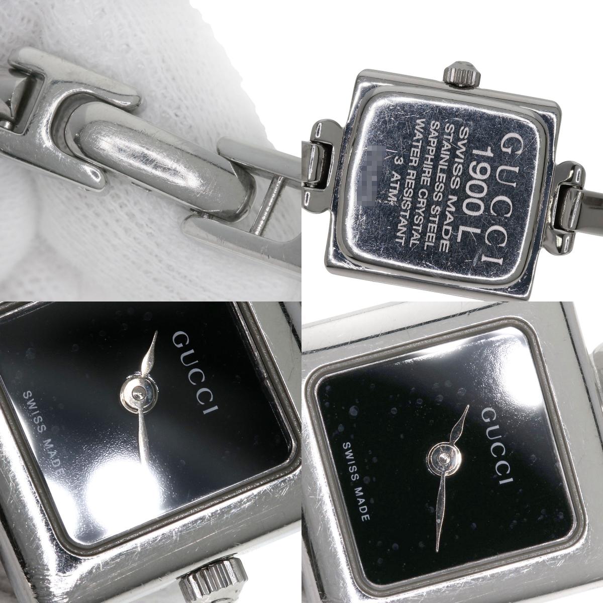GUCCI Square face Watches 1900L Stainless Steel/Stainless Steel Ladies