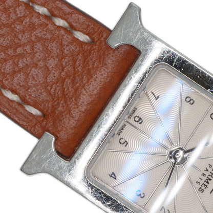 HERMES H watch mini Watches HH1.110 Stainless Steel/Leather Ladies