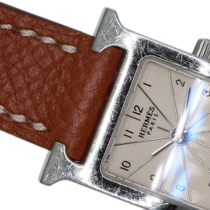 HERMES H watch mini Watches HH1.110 Stainless Steel/Leather Ladies