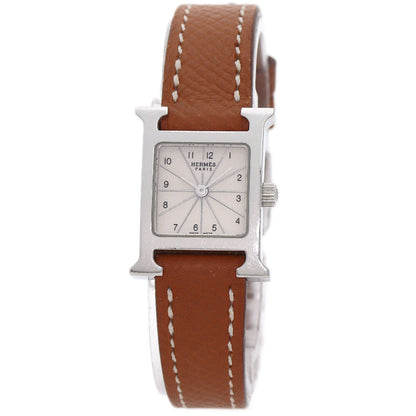 HERMES H watch mini Watches HH1.110 Stainless Steel/Leather Ladies
