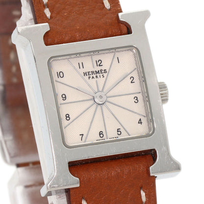 HERMES H watch mini Watches HH1.110 Stainless Steel/Leather Ladies