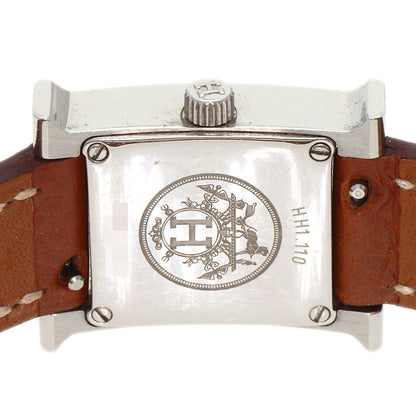 HERMES H watch mini Watches HH1.110 Stainless Steel/Leather Ladies