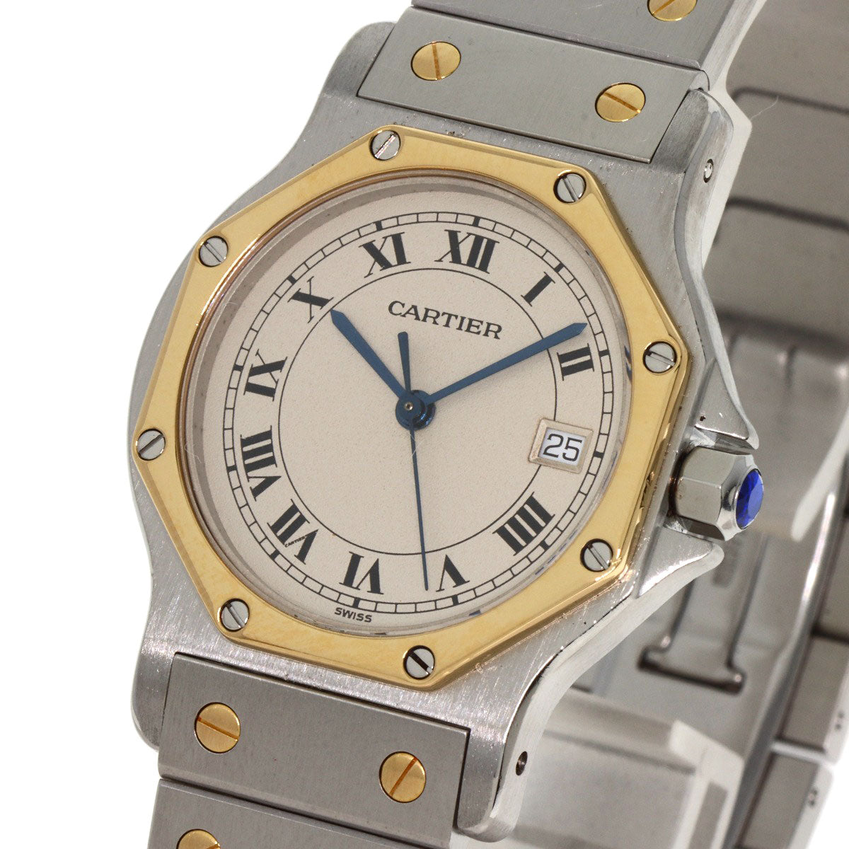 CARTIER Santos Octagon LM Watches Stainless Steel/SSxK18YG mens