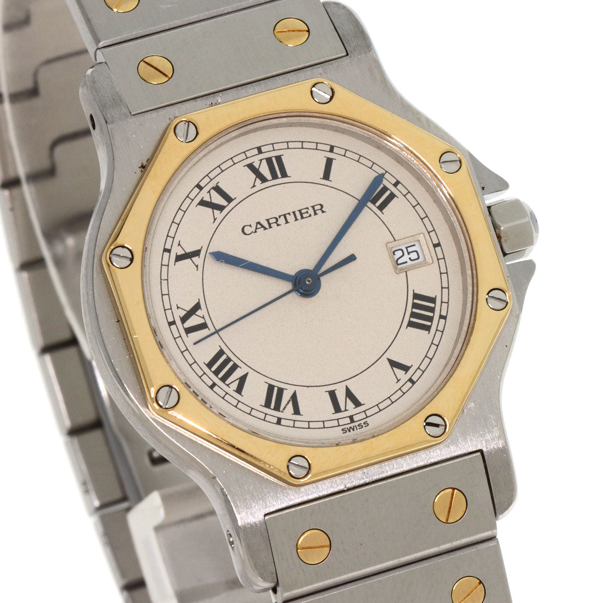 CARTIER Santos Octagon LM Watches Stainless Steel/SSxK18YG mens