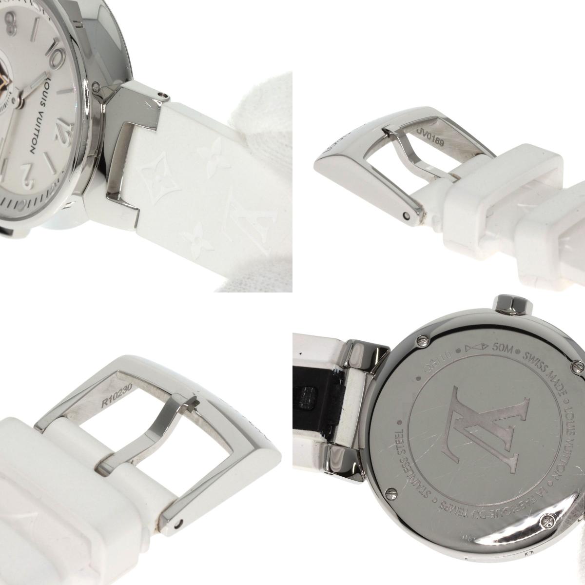 LOUIS VUITTON Tambour Moon Star Watches Q8J10 Stainless Steel/Rubber Ladies