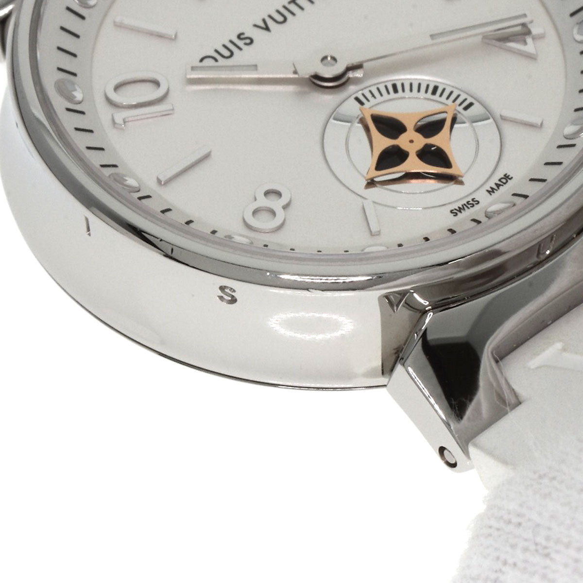 LOUIS VUITTON Tambour Moon Star Watches Q8J10 Stainless Steel/Rubber Ladies