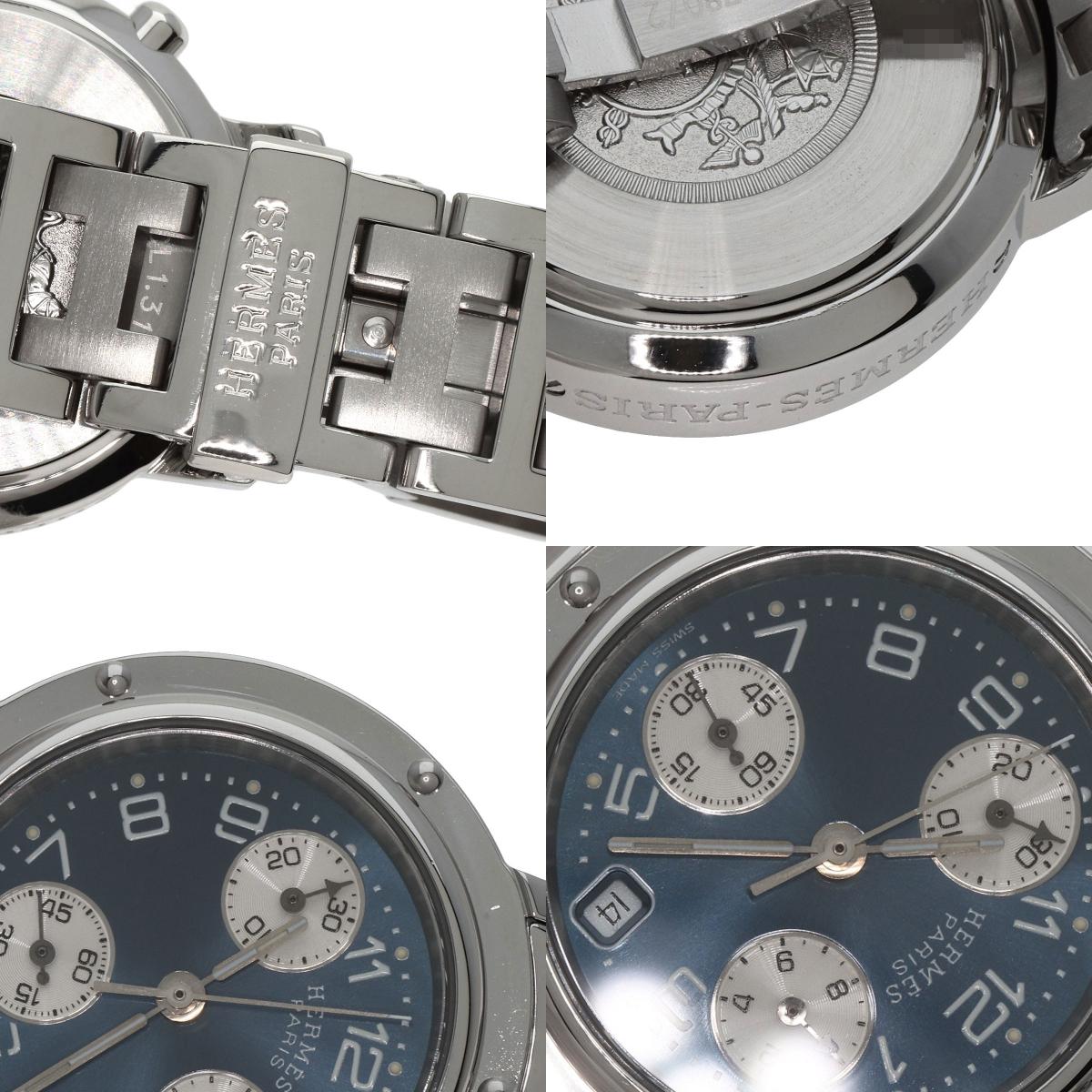 HERMES Clipper Chronograph Watches CL1.310 Stainless Steel/Stainless Steel Ladies