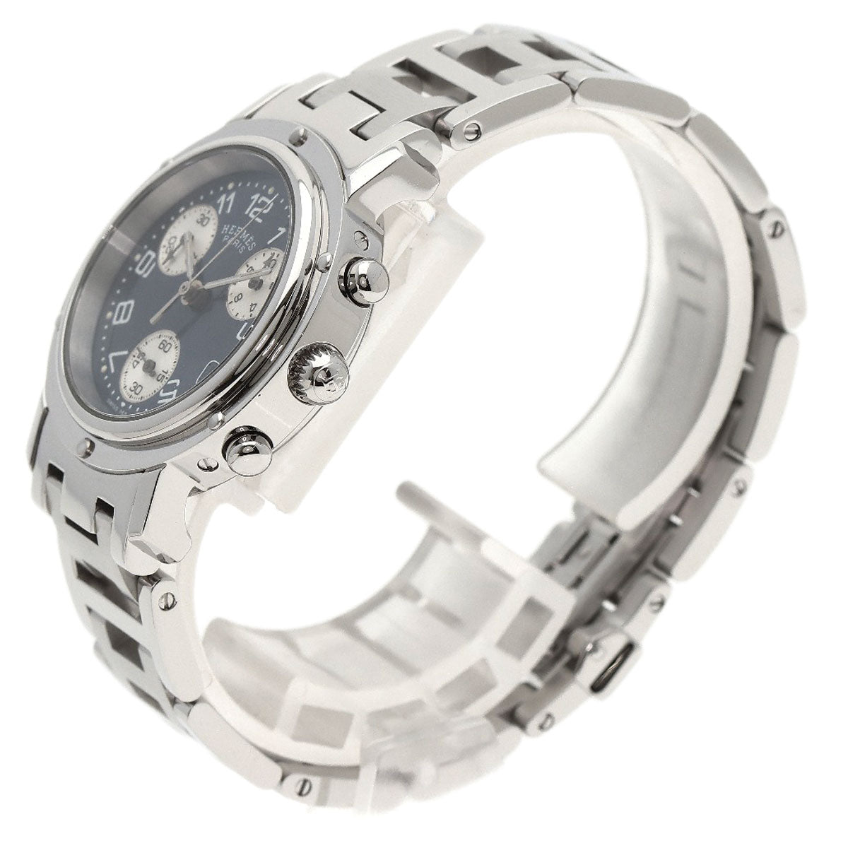 HERMES Clipper Chronograph Watches CL1.310 Stainless Steel/Stainless Steel Ladies