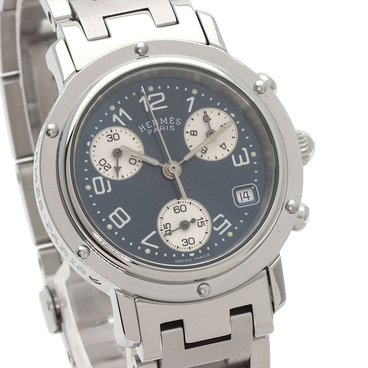 HERMES Clipper Chronograph Watches CL1.310 Stainless Steel/Stainless Steel Ladies