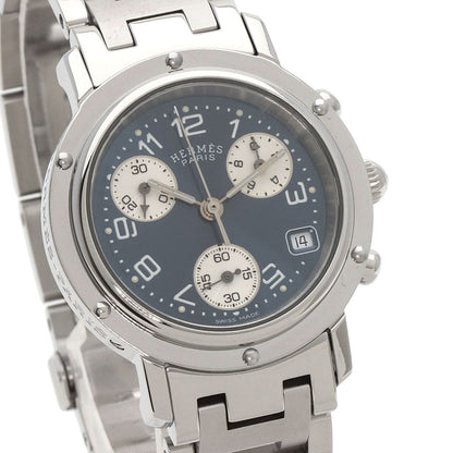 HERMES Clipper Chronograph Watches CL1.310 Stainless Steel/Stainless Steel Ladies