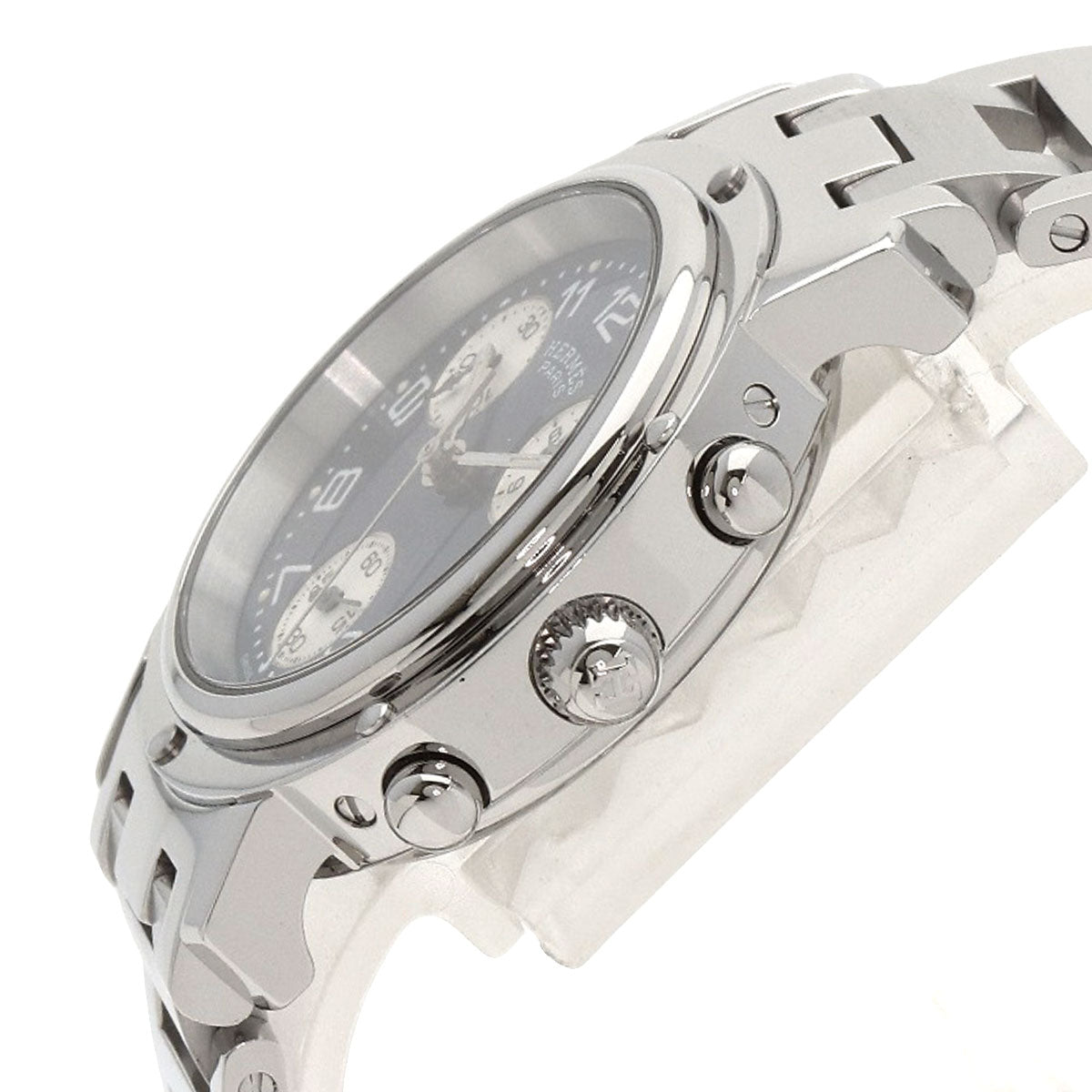 HERMES Clipper Chronograph Watches CL1.310 Stainless Steel/Stainless Steel Ladies