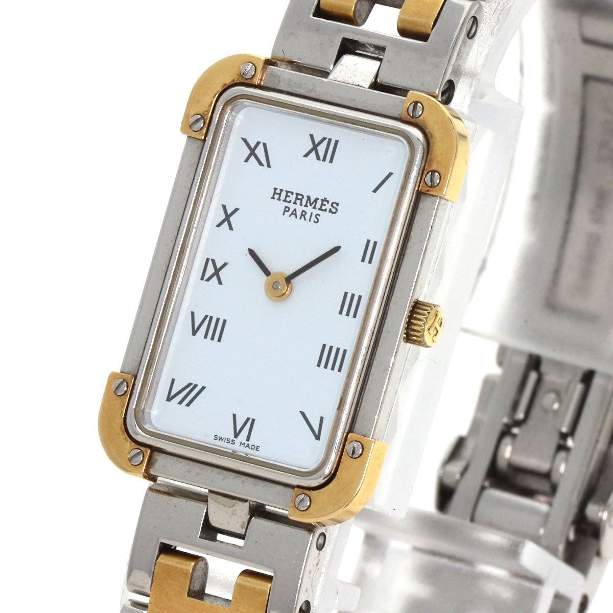HERMES Clojure Watches CR1.220 Stainless Steel/SSxGP Ladies