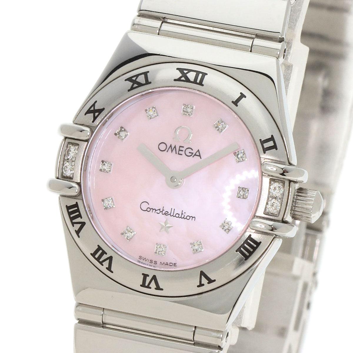 OMEGA Constellation Mini My Choice 4P 12P Diamond Watches 1566.66 Stainless Steel/Stainless Steel Ladies