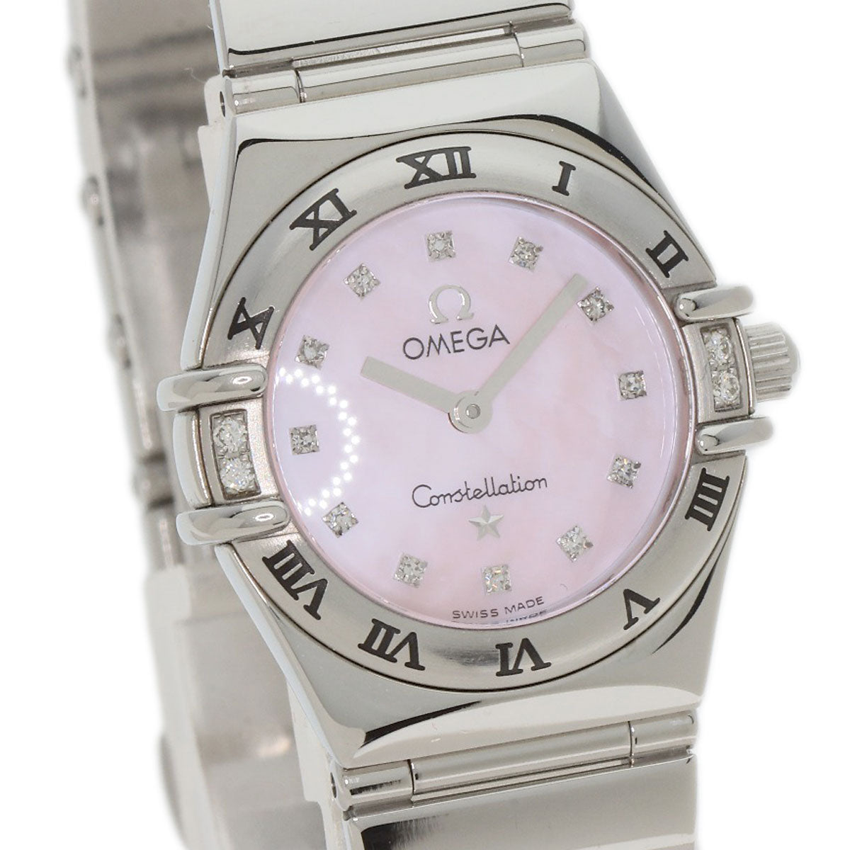 OMEGA Constellation Mini My Choice 4P 12P Diamond Watches 1566.66 Stainless Steel/Stainless Steel Ladies