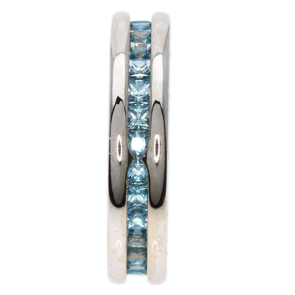 BVLGARI   Ring B.zero1 XS 1 band Blue Topaz K18 White Gold Ladies