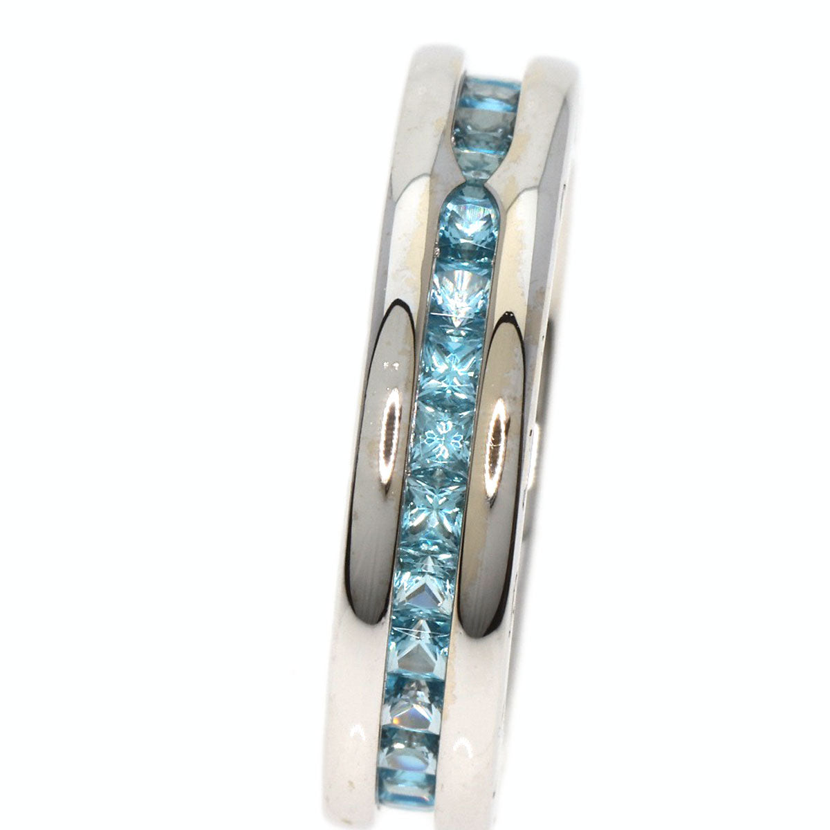 BVLGARI   Ring B.zero1 XS 1 band Blue Topaz K18 White Gold Ladies