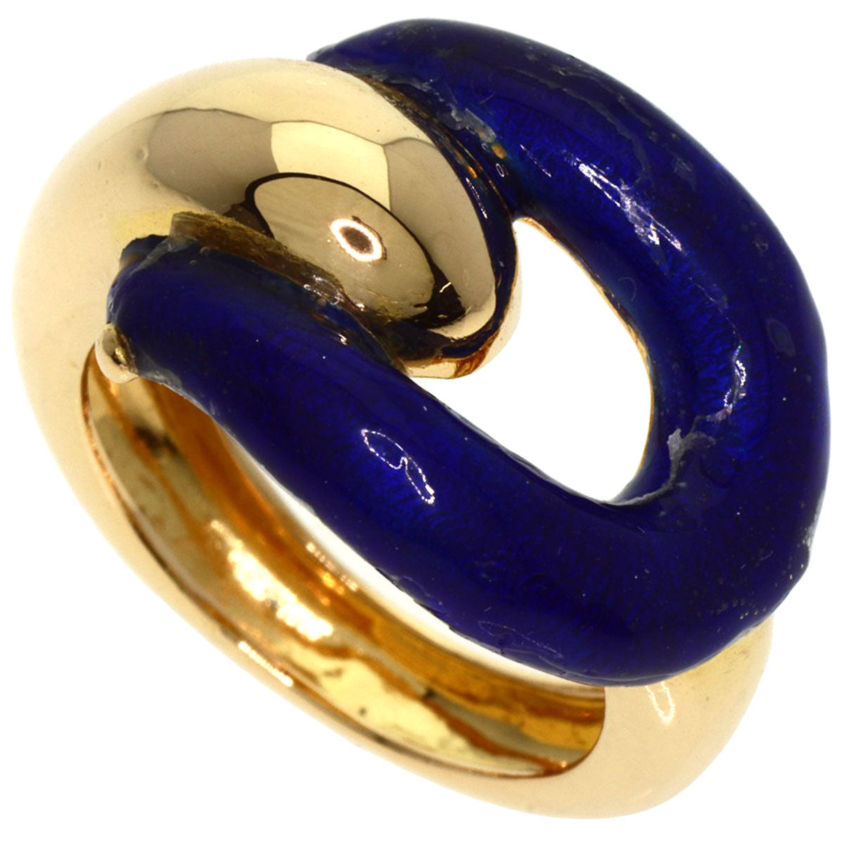 Boucheron   Ring Enamel K18 Yellow Gold Ladies