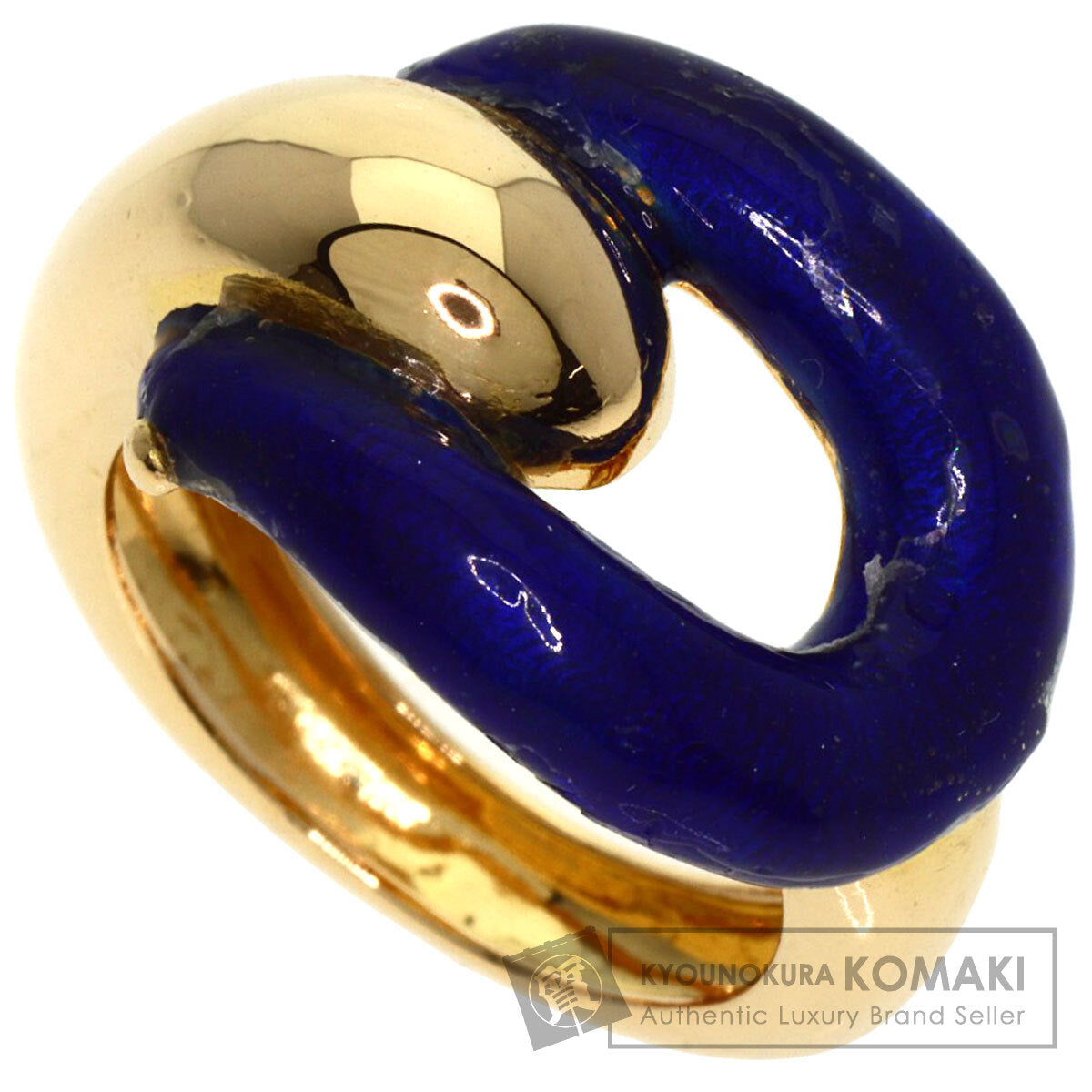 Boucheron   Ring Enamel K18 Yellow Gold Ladies